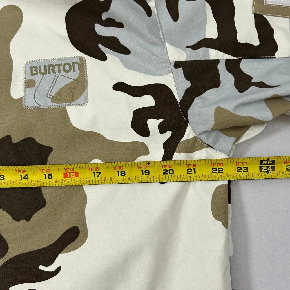Burton Jacket Mens Small Camo Down‎ Insulated Hooded Snowboard Skiing Outdoors